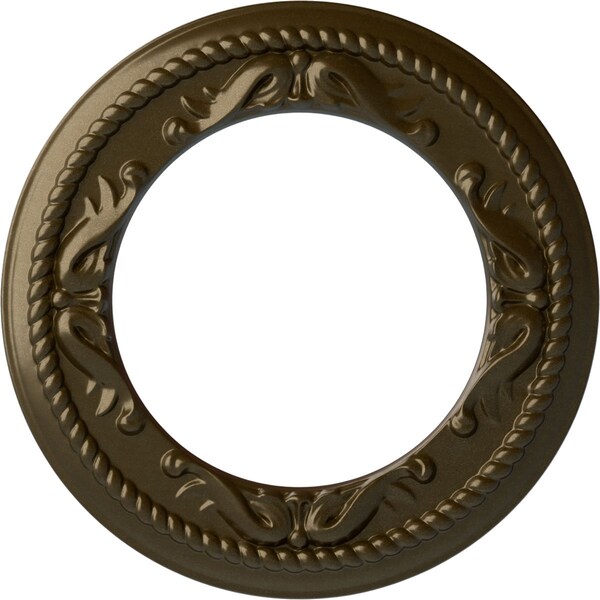 Ekena Millwork Roped Medway Ceiling Medallion (Fits Canopies up to 7 1/2"), 12 1/4"OD x 7 1/2"ID x 7/8"P, Brass CM12MEBRS - main